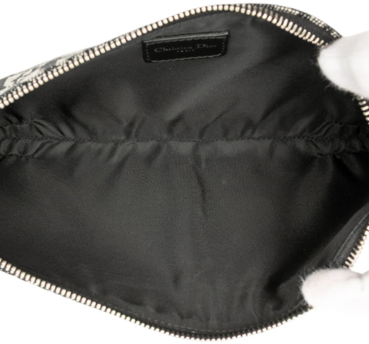 Dior Diorissimo Trotter Canvas Wristlet Clutch Blauw