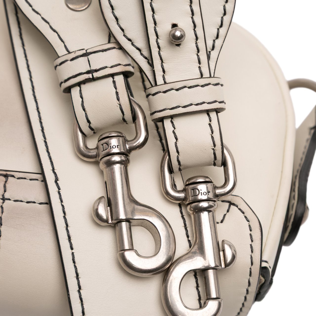 Dior Mini Leather D Fence Saddle Bag Wit