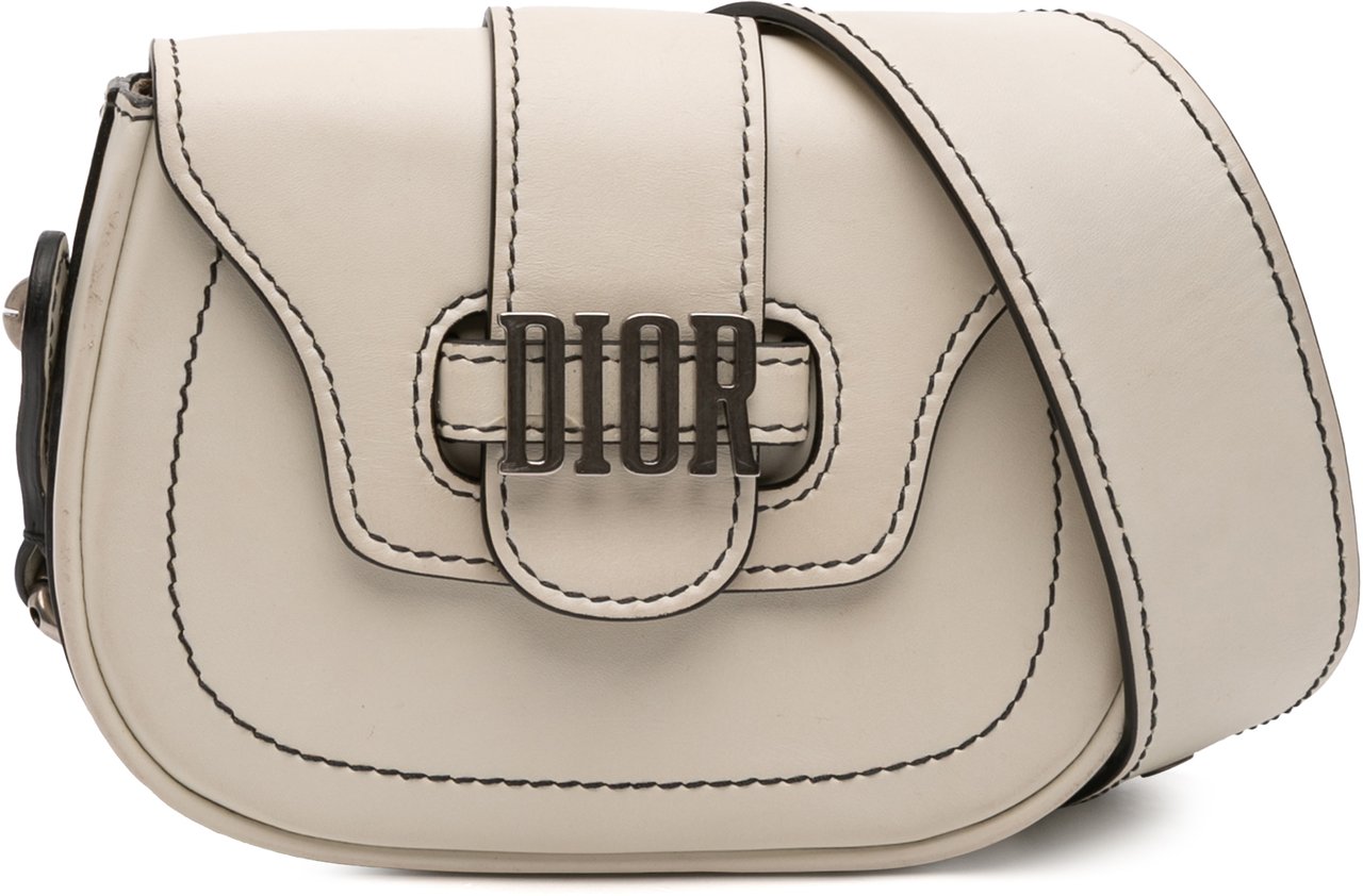 Dior Mini Leather D Fence Saddle Bag Wit