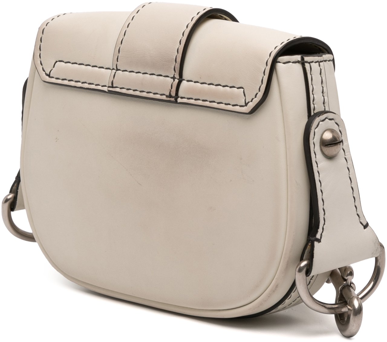 Dior Mini Leather D Fence Saddle Bag Wit