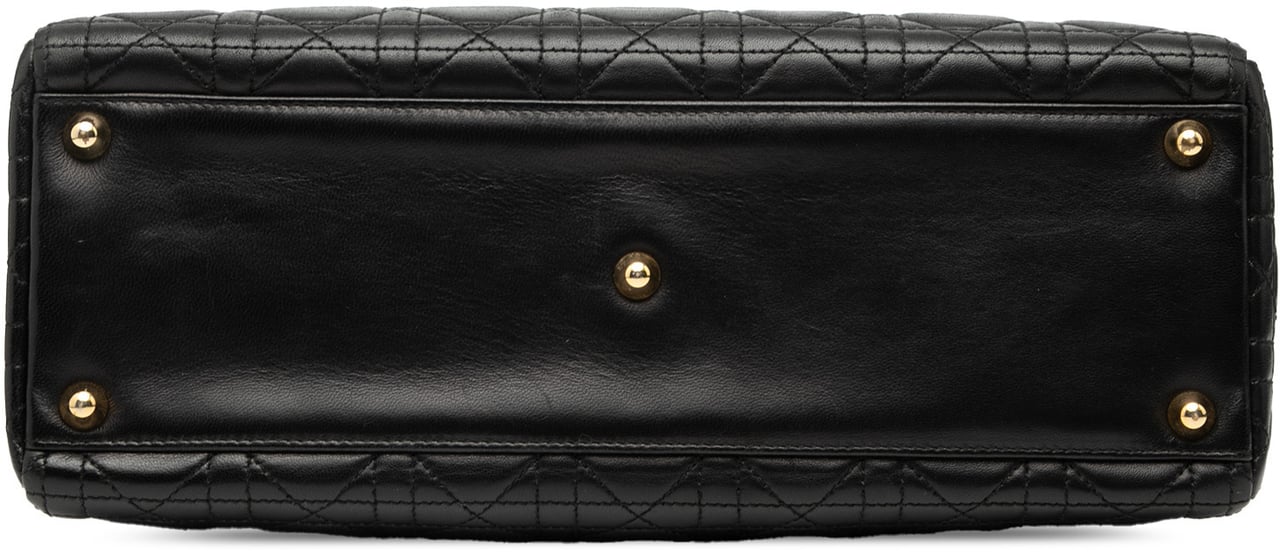 Dior Large Lambskin Cannage Lady Dior Zwart