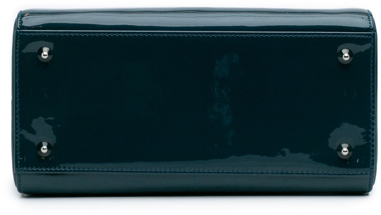 Dior Medium Patent Lady Dior Blauw