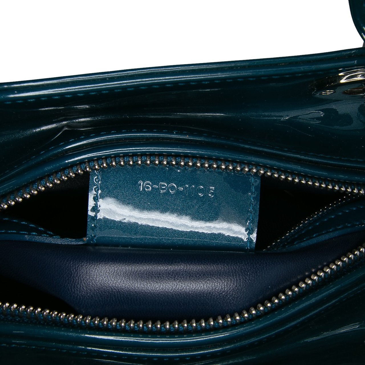 Dior Medium Patent Lady Dior Blauw