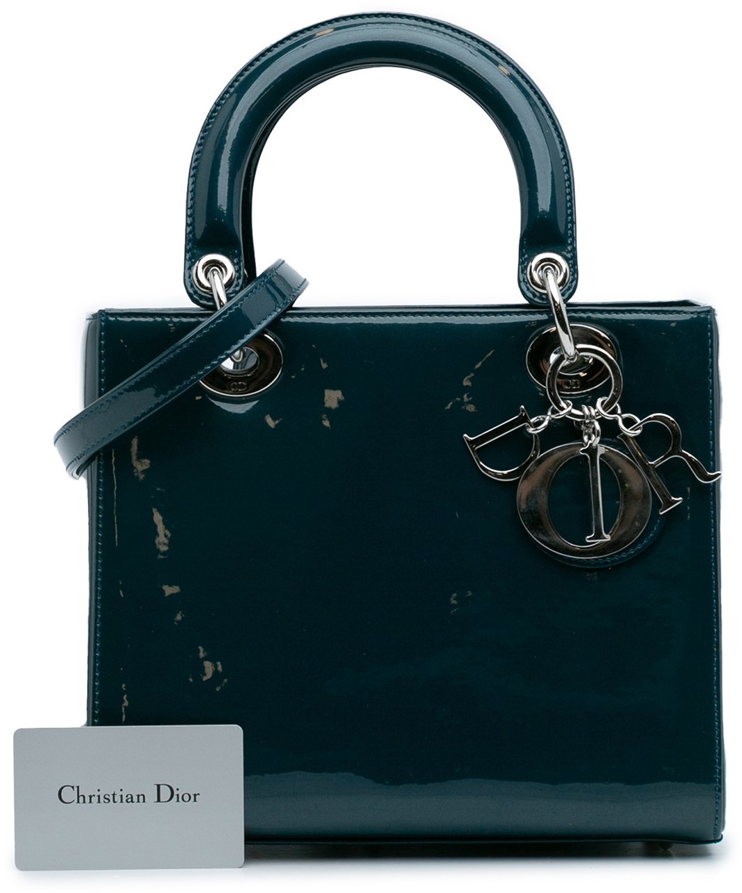 Dior Medium Patent Lady Dior Blauw