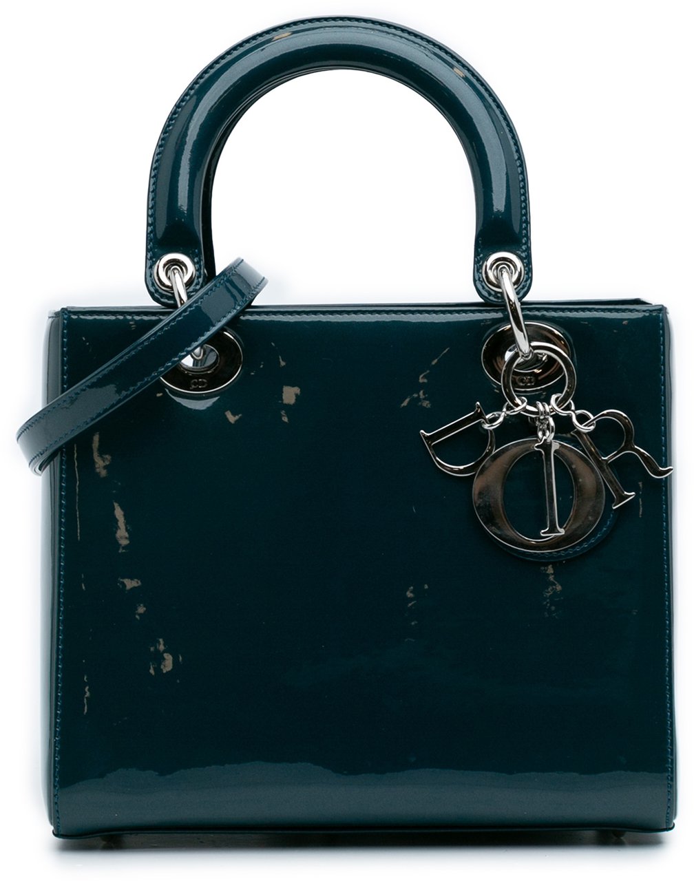 Dior Medium Patent Lady Dior Blauw
