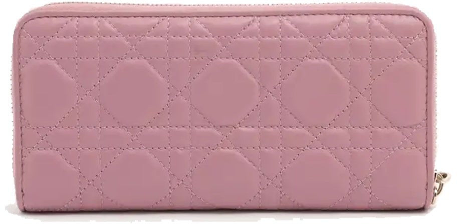 Dior Dior Lady Dior Leather Wallet Roze