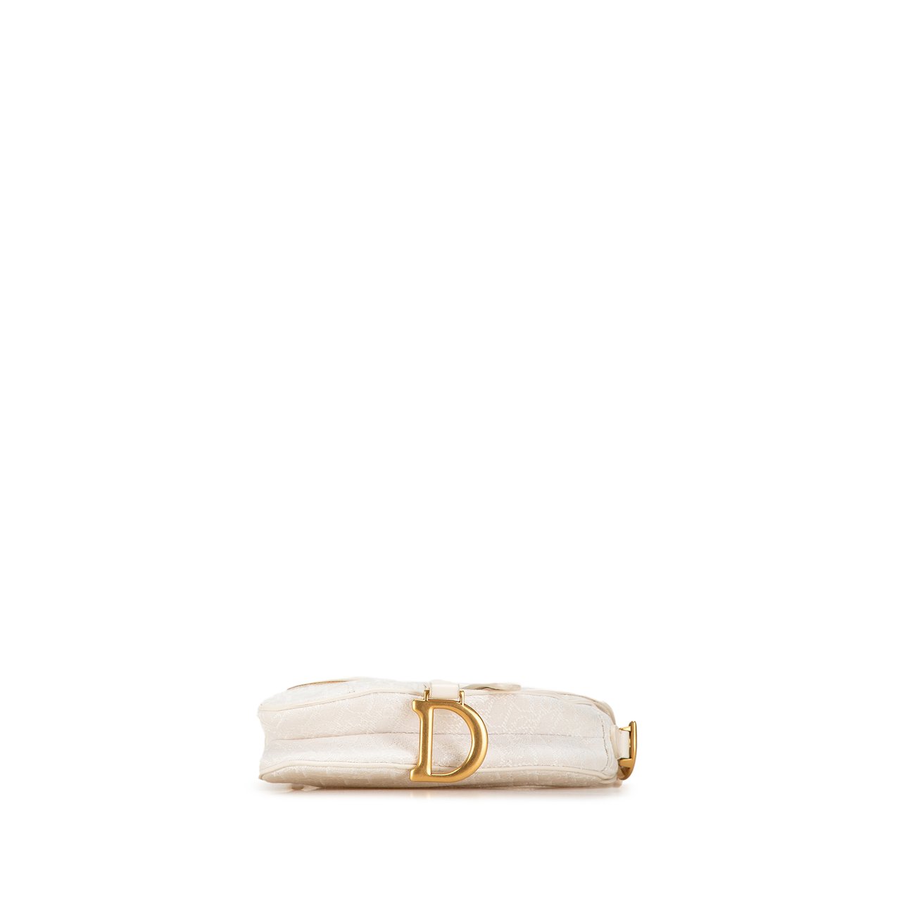 Dior Mini Oblique Canvas Saddle Bag Wit