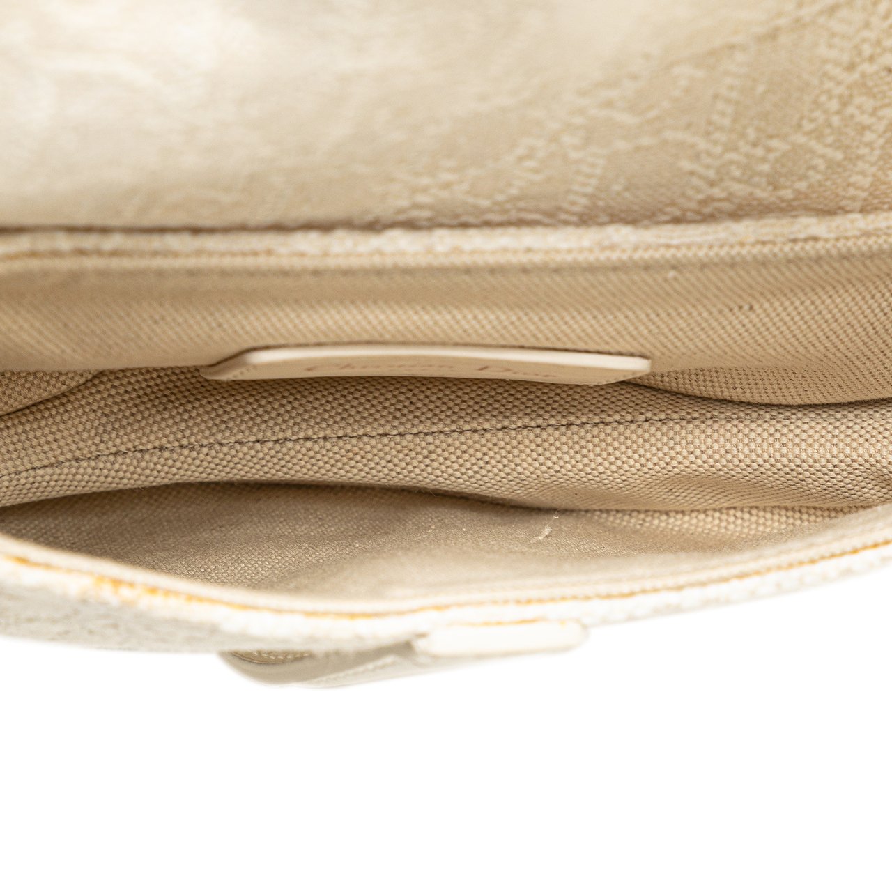 Dior Mini Oblique Canvas Saddle Bag Wit