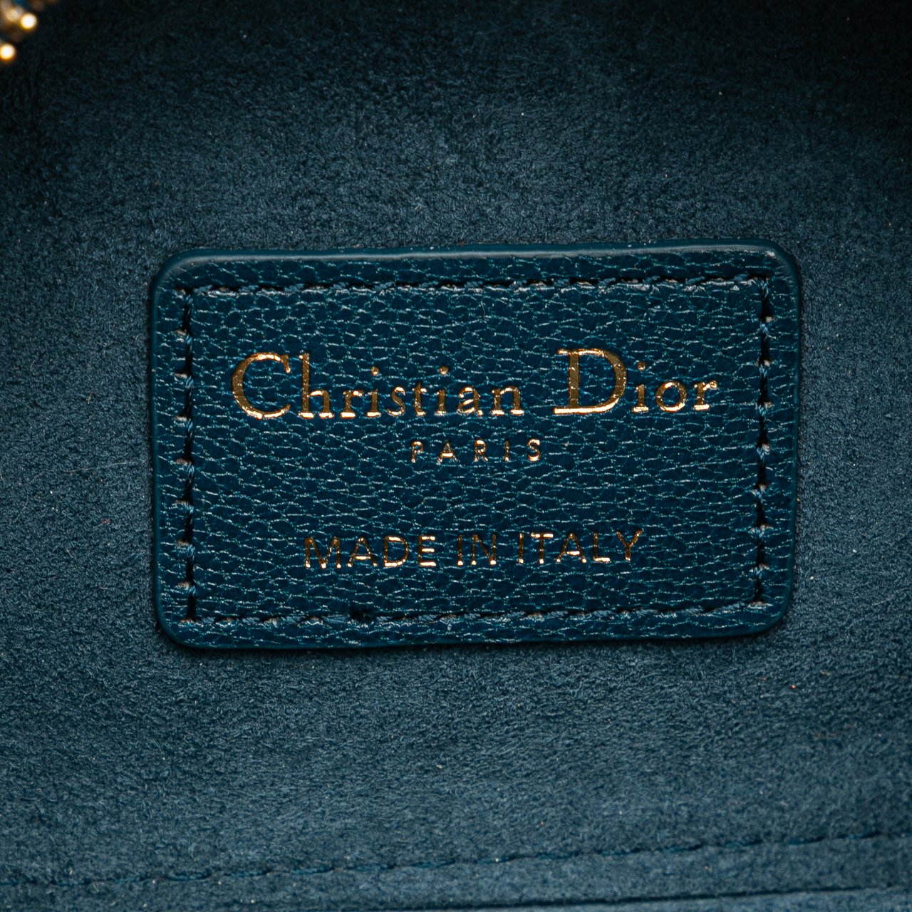 Dior Mini Goatskin Saddle Pouch Blauw