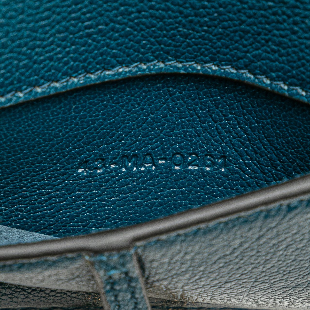 Dior Mini Goatskin Saddle Pouch Blauw