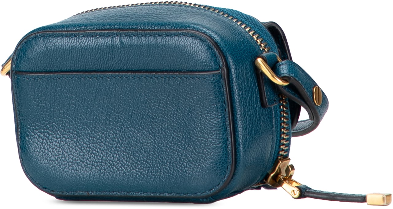 Dior Mini Goatskin Saddle Pouch Blauw