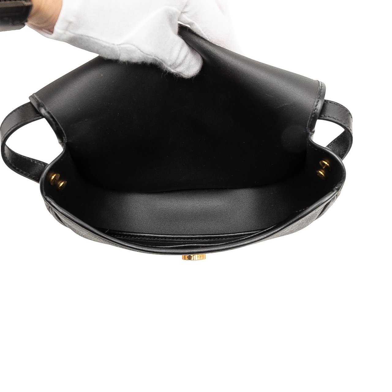 Dior Honeycomb Coated Canvas Crossbody Zwart