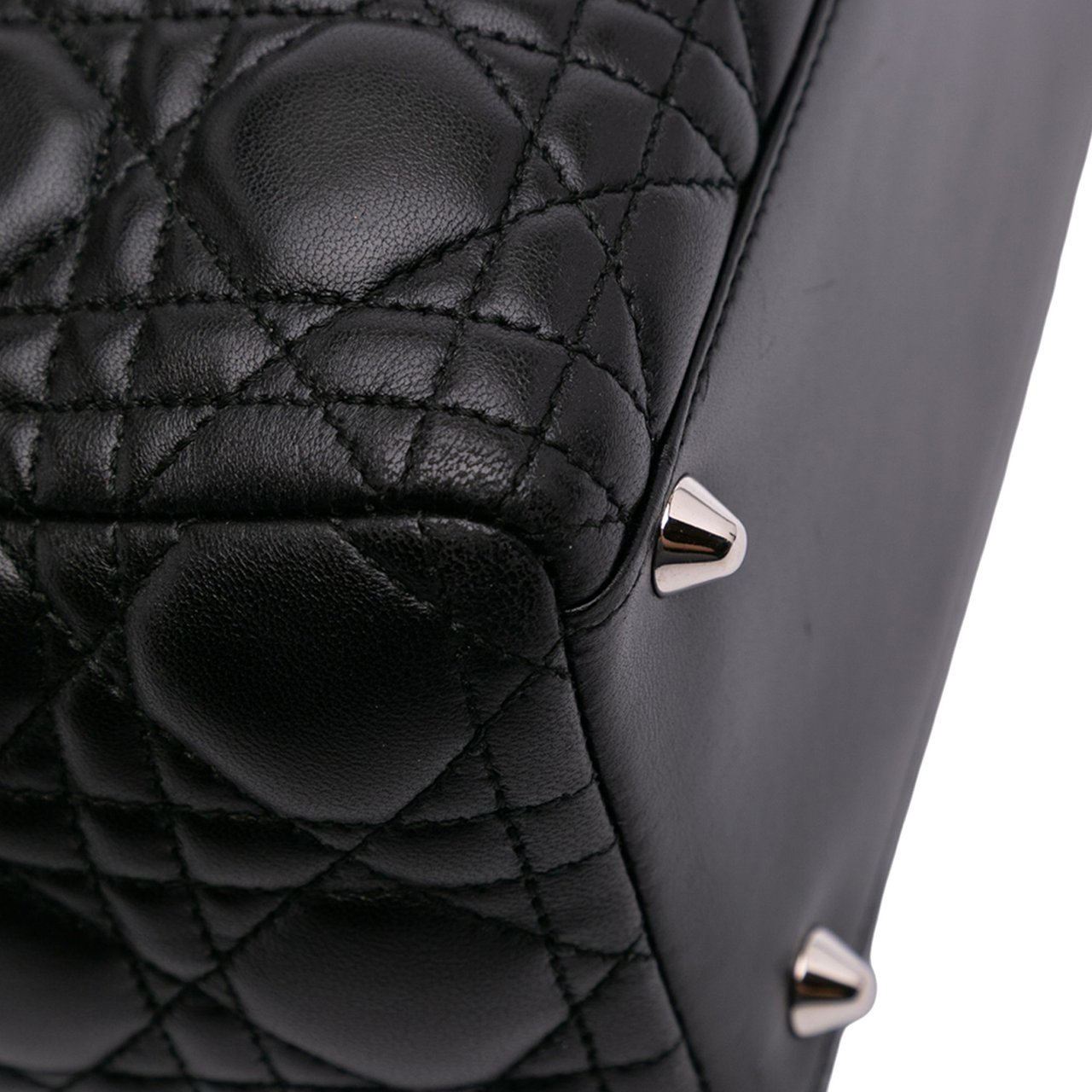 Dior Large Lambskin Cannage Lady Dior Zwart