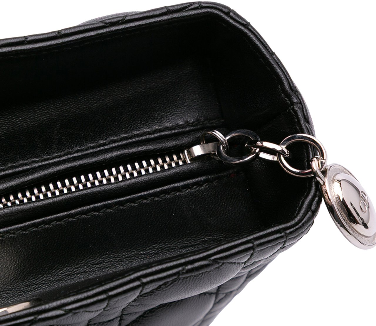 Dior Large Lambskin Cannage Lady Dior Zwart