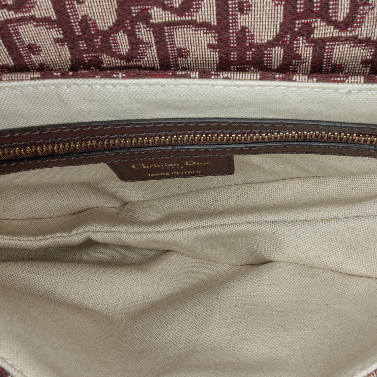 Dior Oblique Canvas Saddle Bag Rood