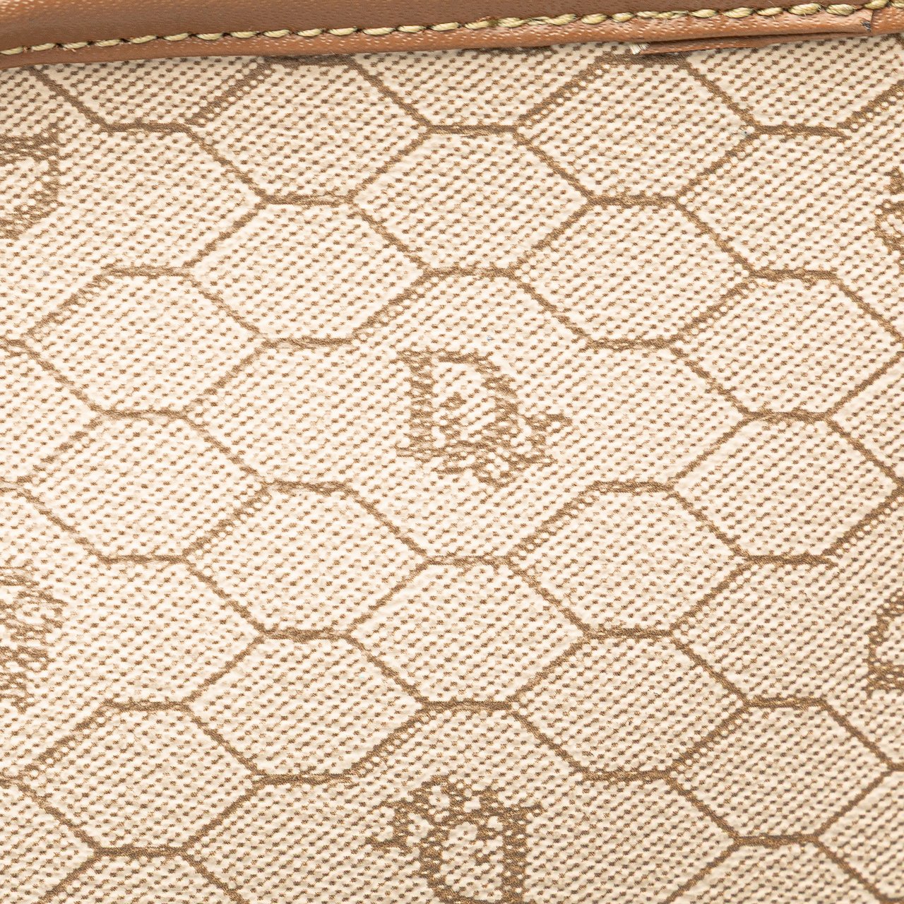 Dior Honeycomb Coated Canvas Clutch Bruin