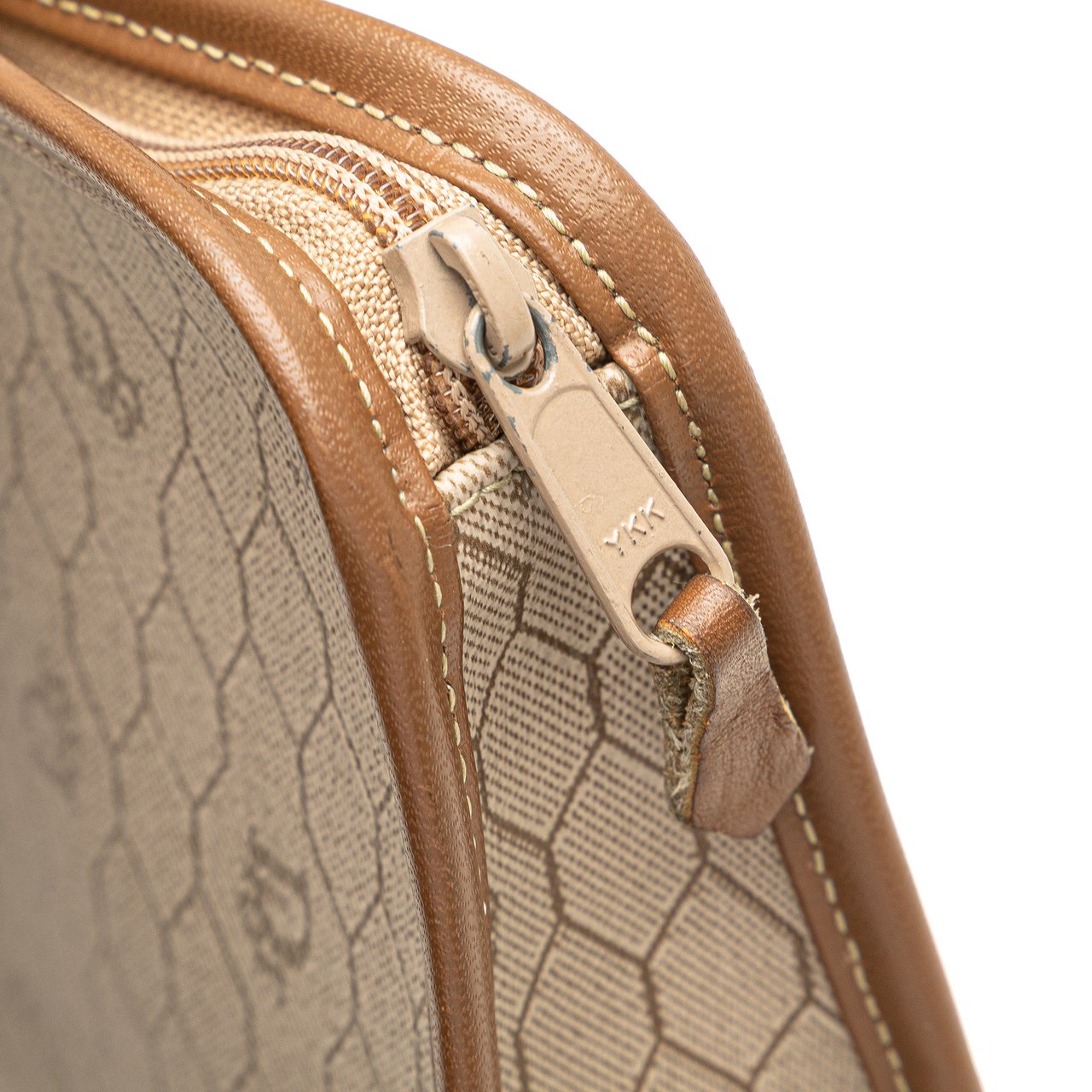 Dior Honeycomb Coated Canvas Clutch Bruin