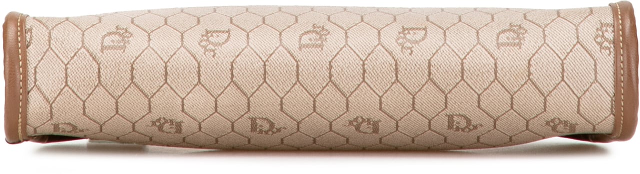 Dior Honeycomb Coated Canvas Clutch Bruin