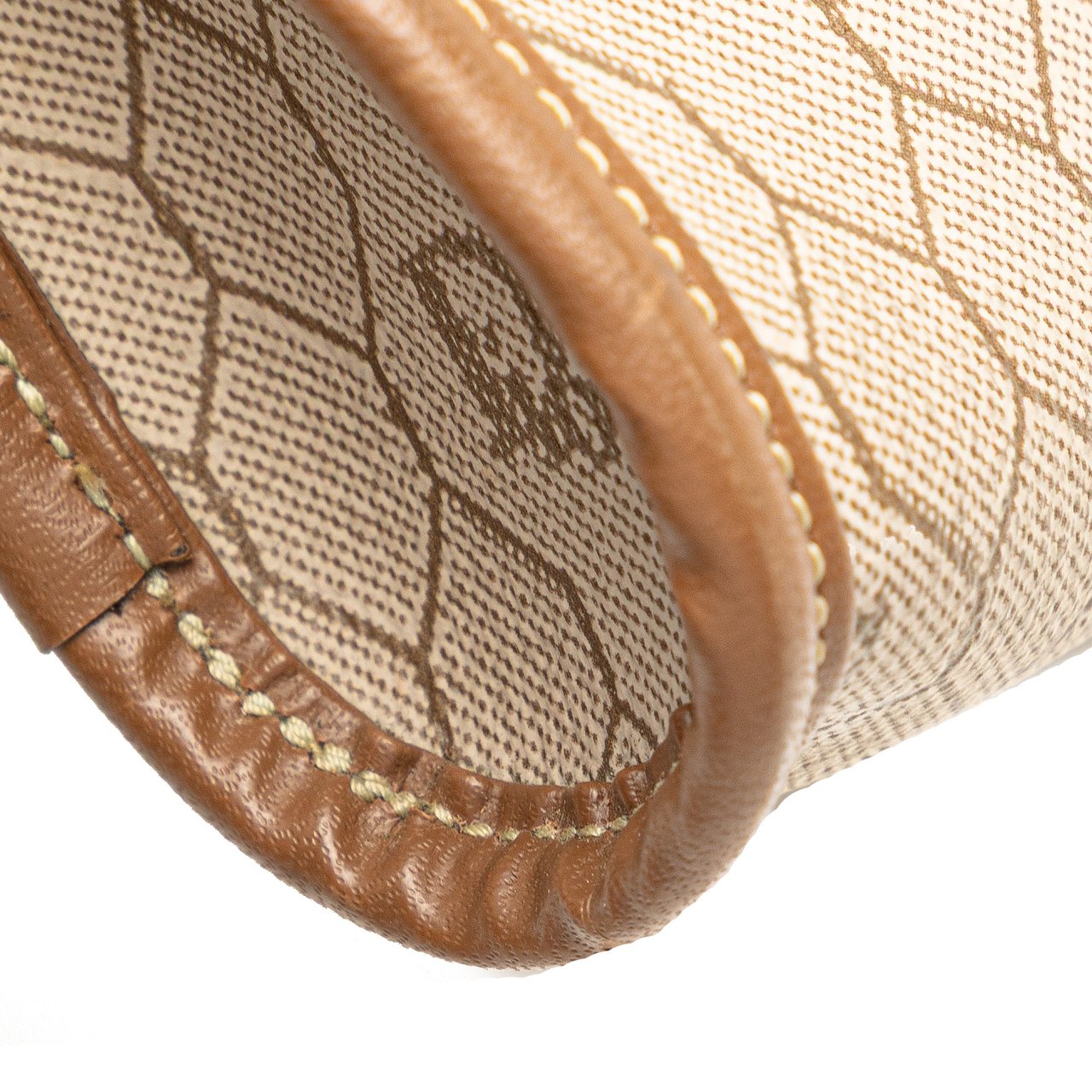Dior Honeycomb Coated Canvas Clutch Bruin