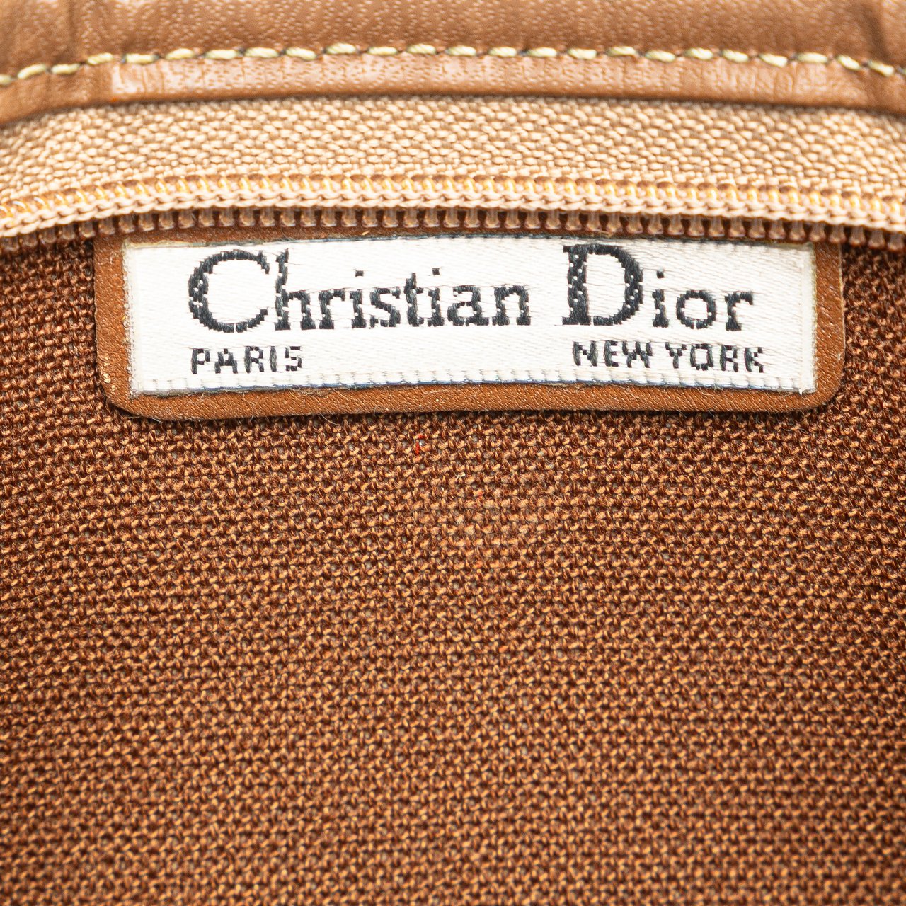 Dior Honeycomb Coated Canvas Clutch Bruin