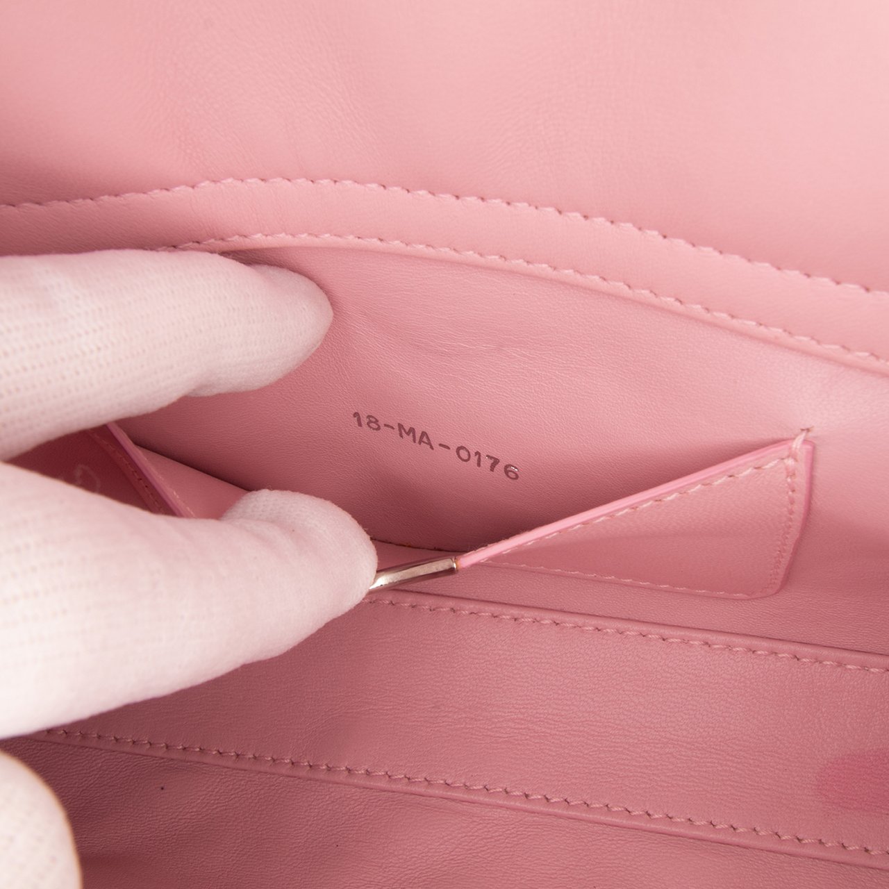 Dior Medium Lambskin Cannage Lady D Joy Roze
