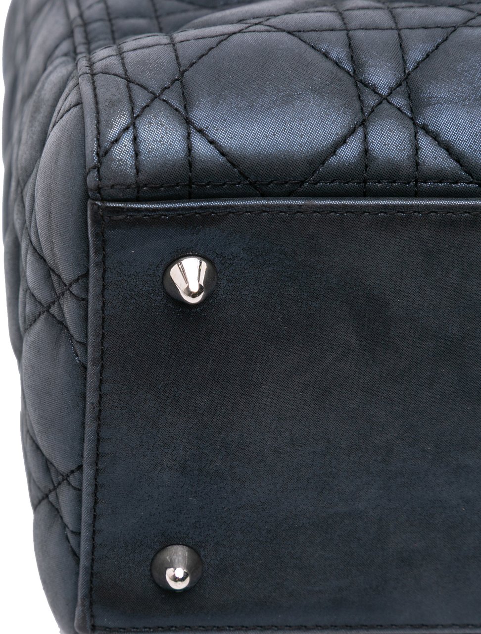 Dior Medium Iridescent Lambskin Cannage Lady Dior Zwart