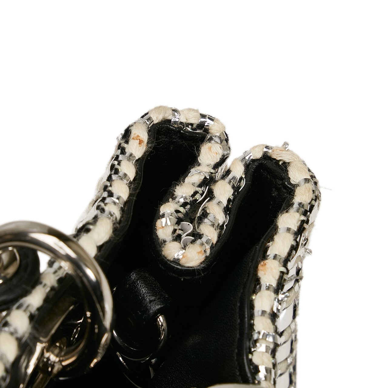 Dior Small Tweed Patch Diorissimo Tote Zilver