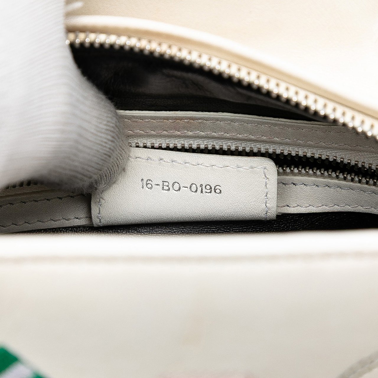 Dior Medium Calfskin Patch Embellished Lady Dior Wit