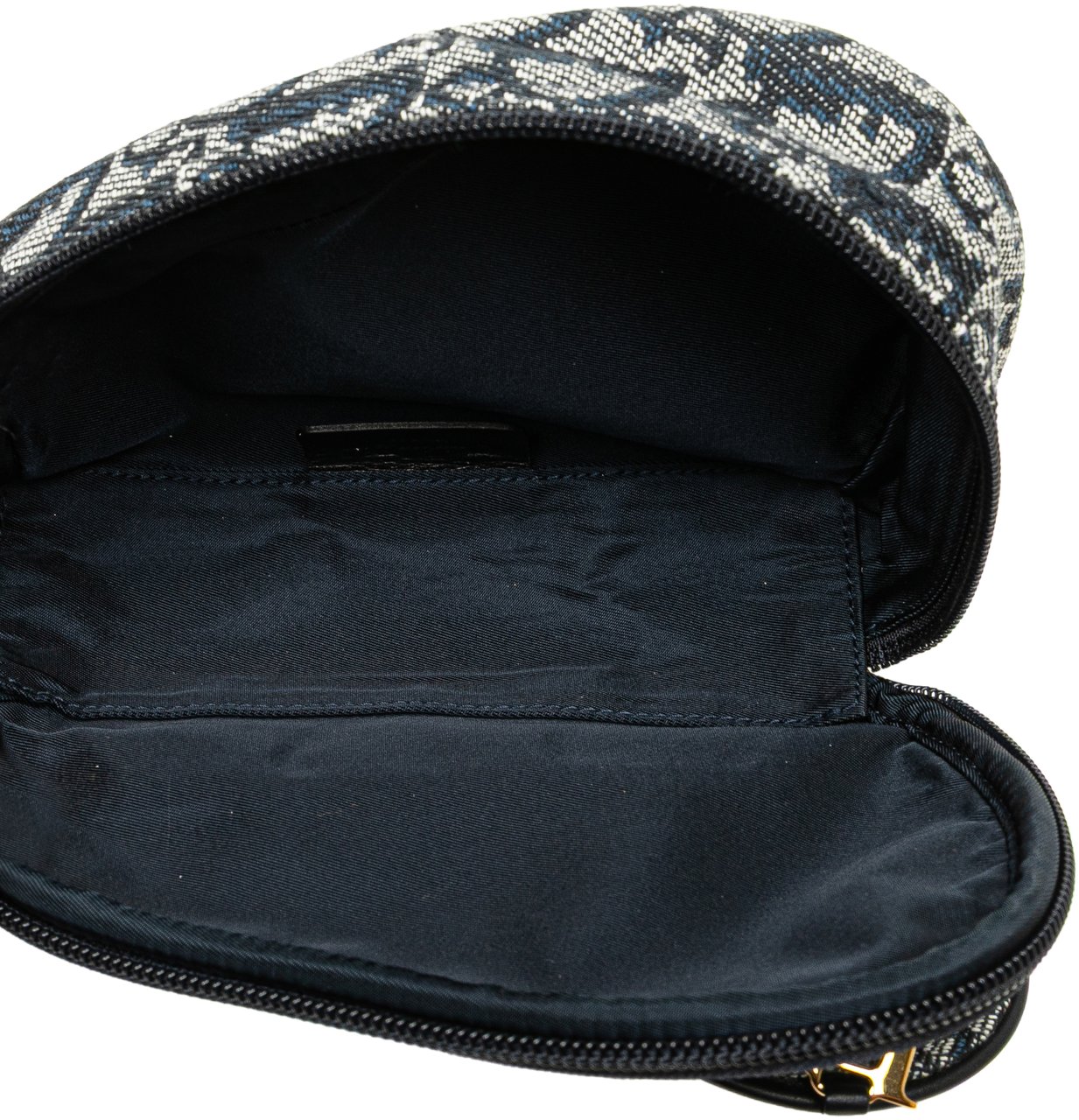 Dior Diorissimo Canvas Saddle Pouch Blauw