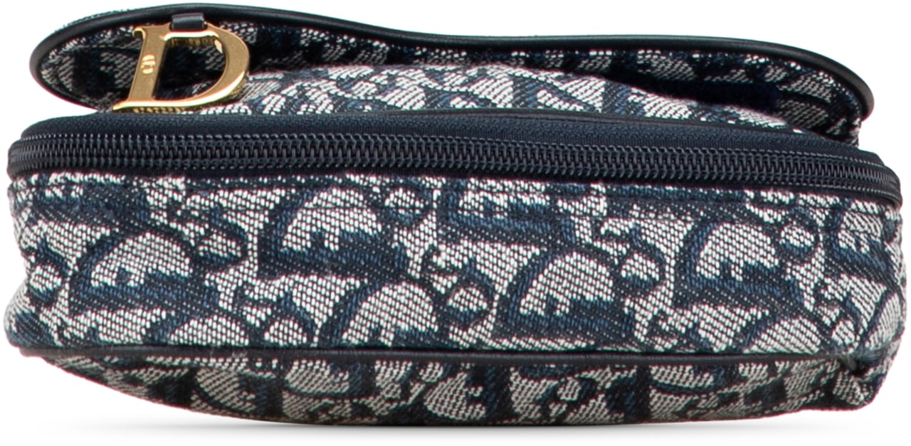 Dior Diorissimo Canvas Saddle Pouch Blauw