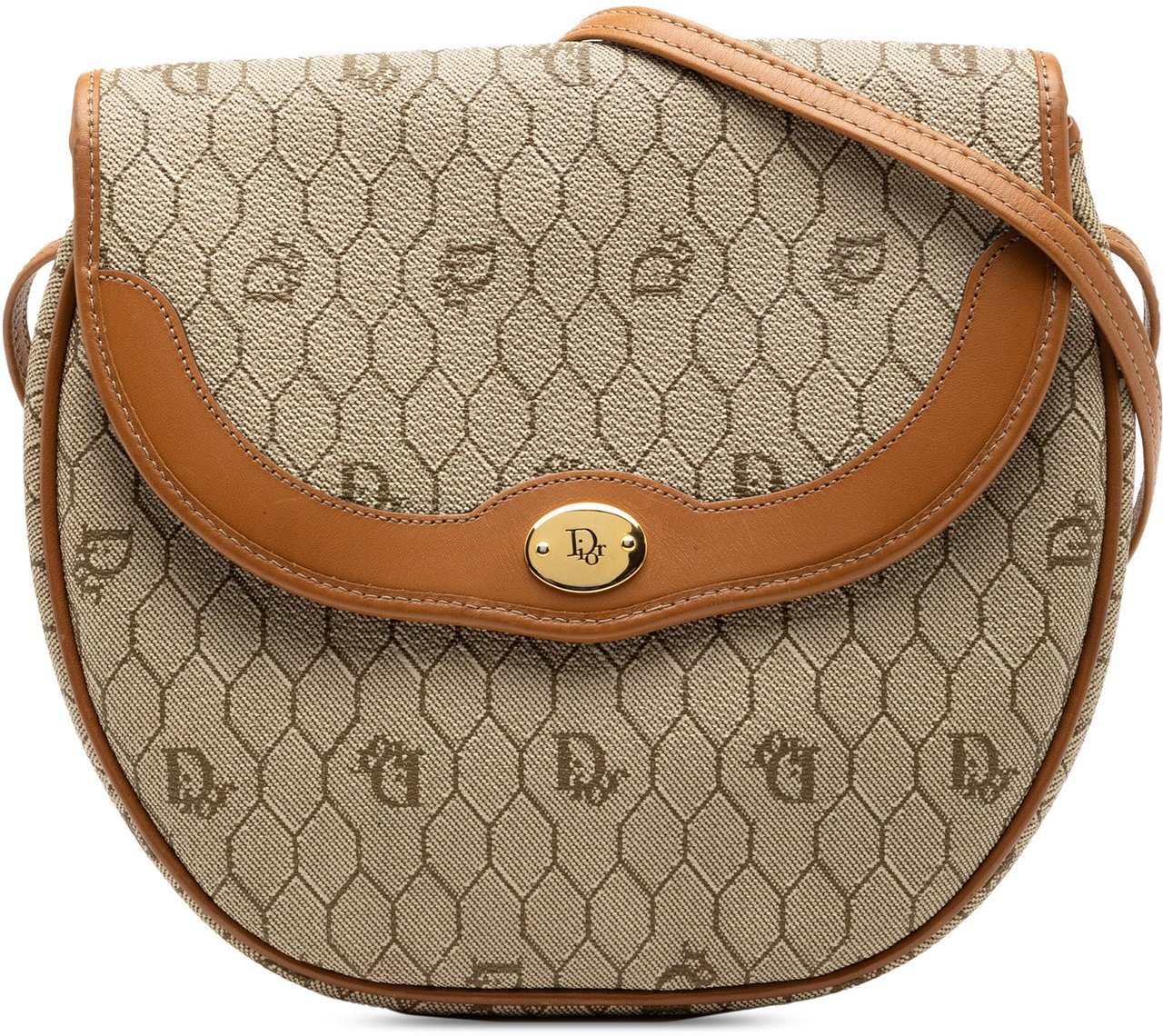 Dior Honeycomb Canvas Crossbody Bruin