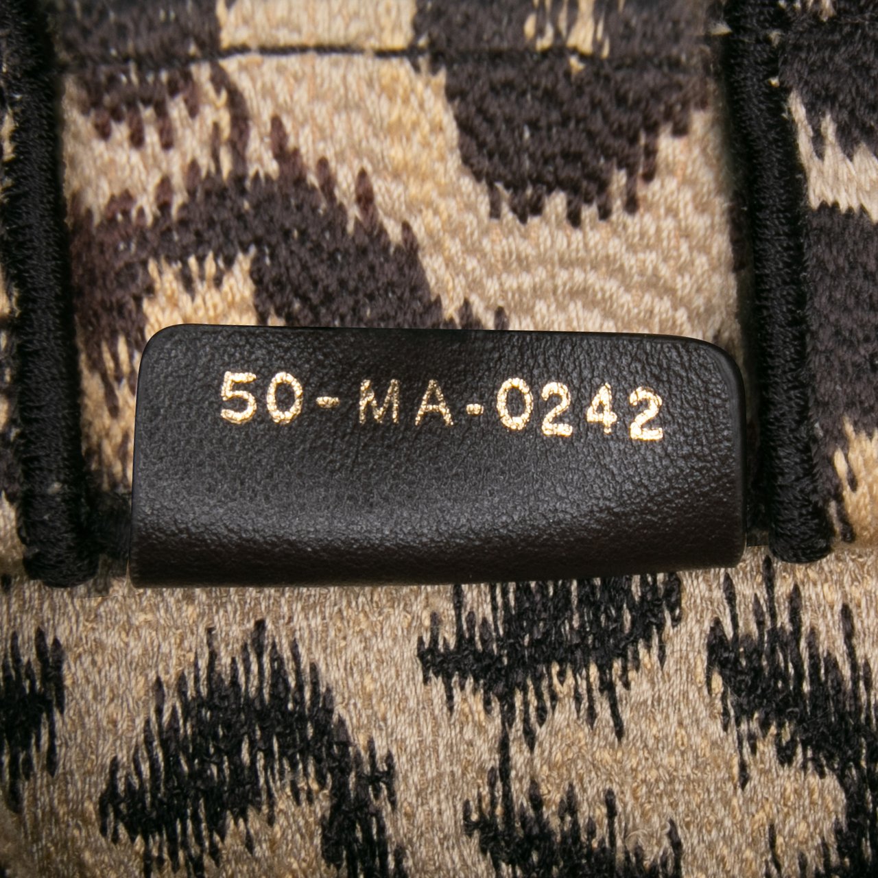 Dior Mizza Mini Embroidered Canvas Leopard Vertical Book Tote Bruin