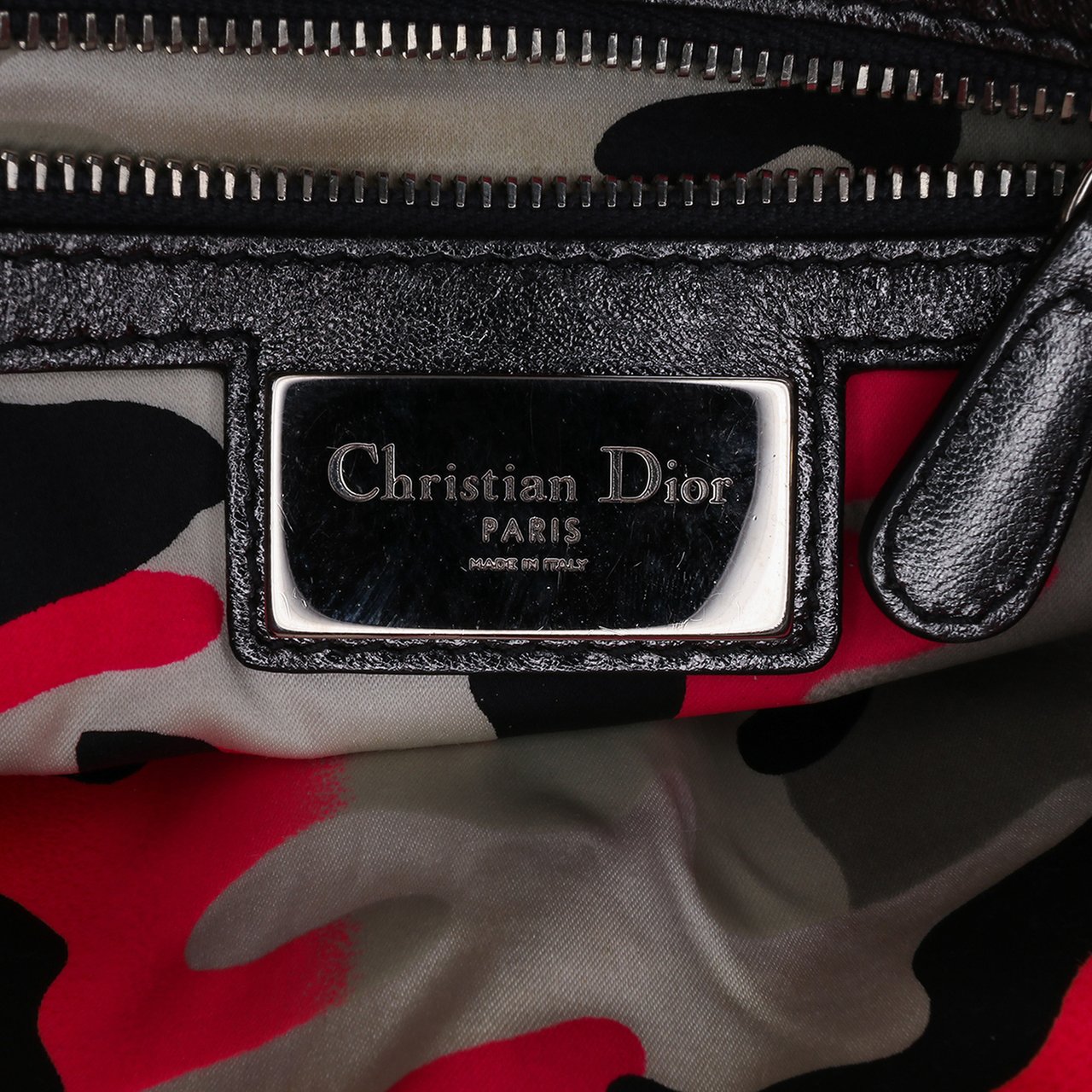 Dior Anselm Reyle Medium Metallic Lambskin Cannage Lady Dior Grijs