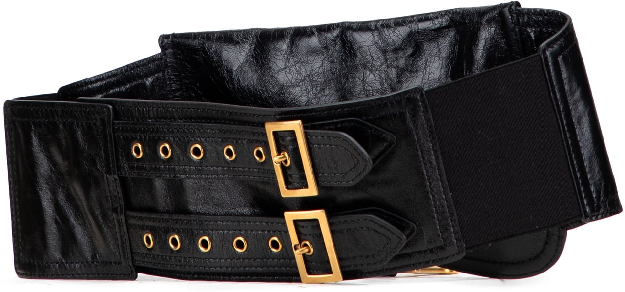 Dior Crinkled Lambskin Saddle Belt Bag Zwart