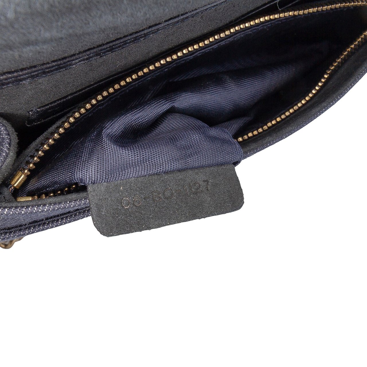 Dior Studded Denim Diorama Wallet on Chain Blauw