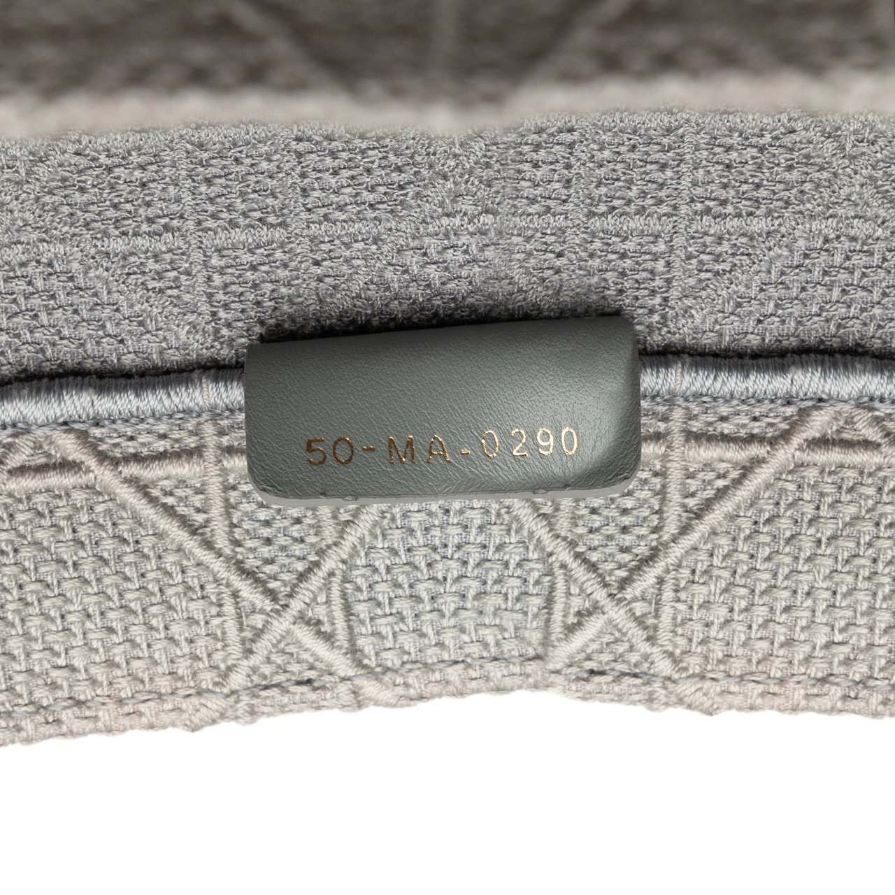 Dior Medium Cannage Embroidered Book Tote Grijs