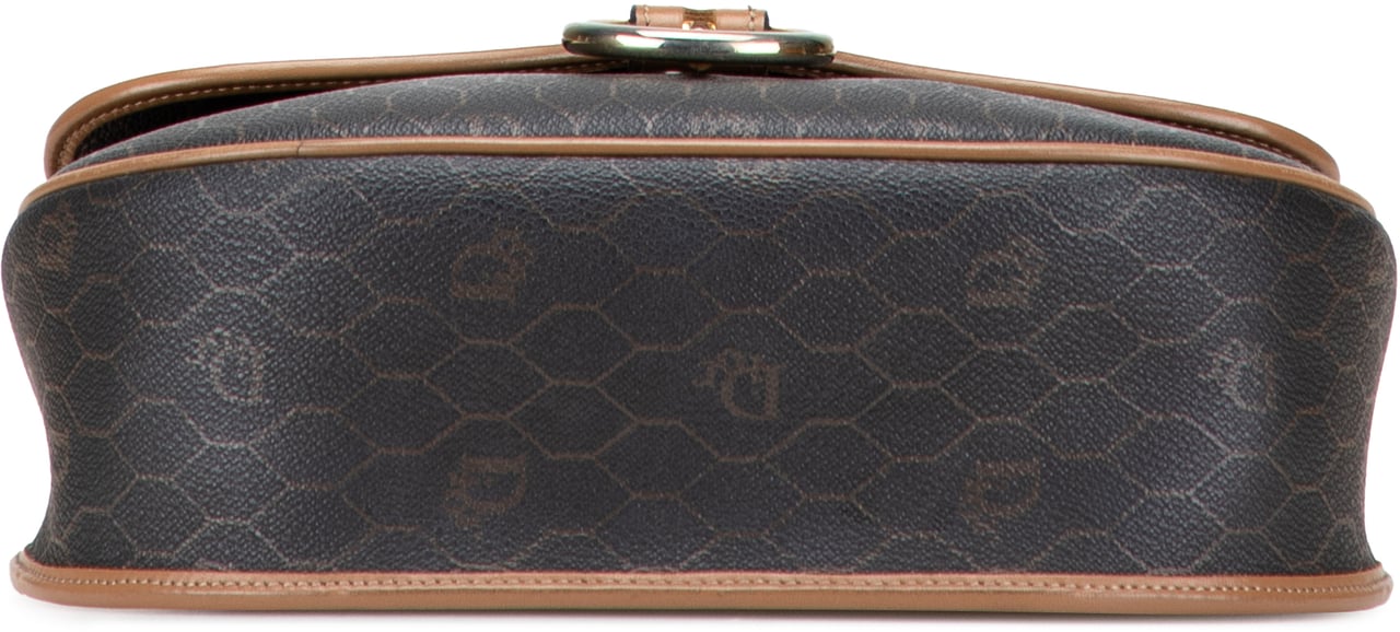 Dior Honeycomb Coated Canvas Crossbody Bruin