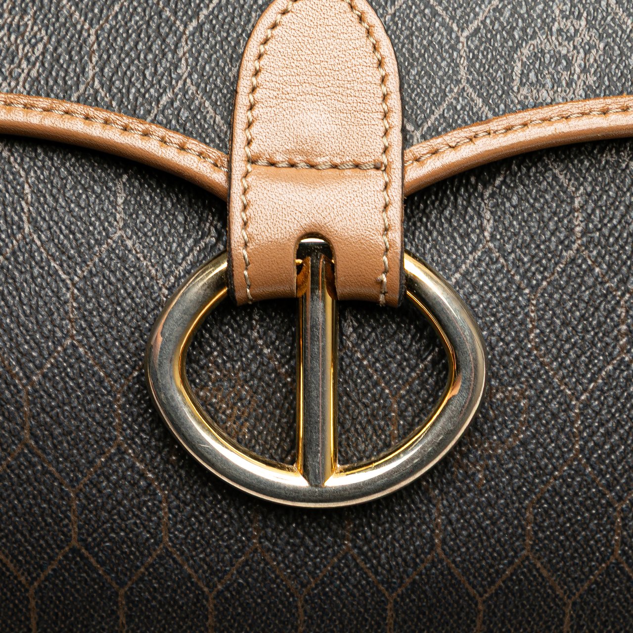 Dior Honeycomb Coated Canvas Crossbody Bruin