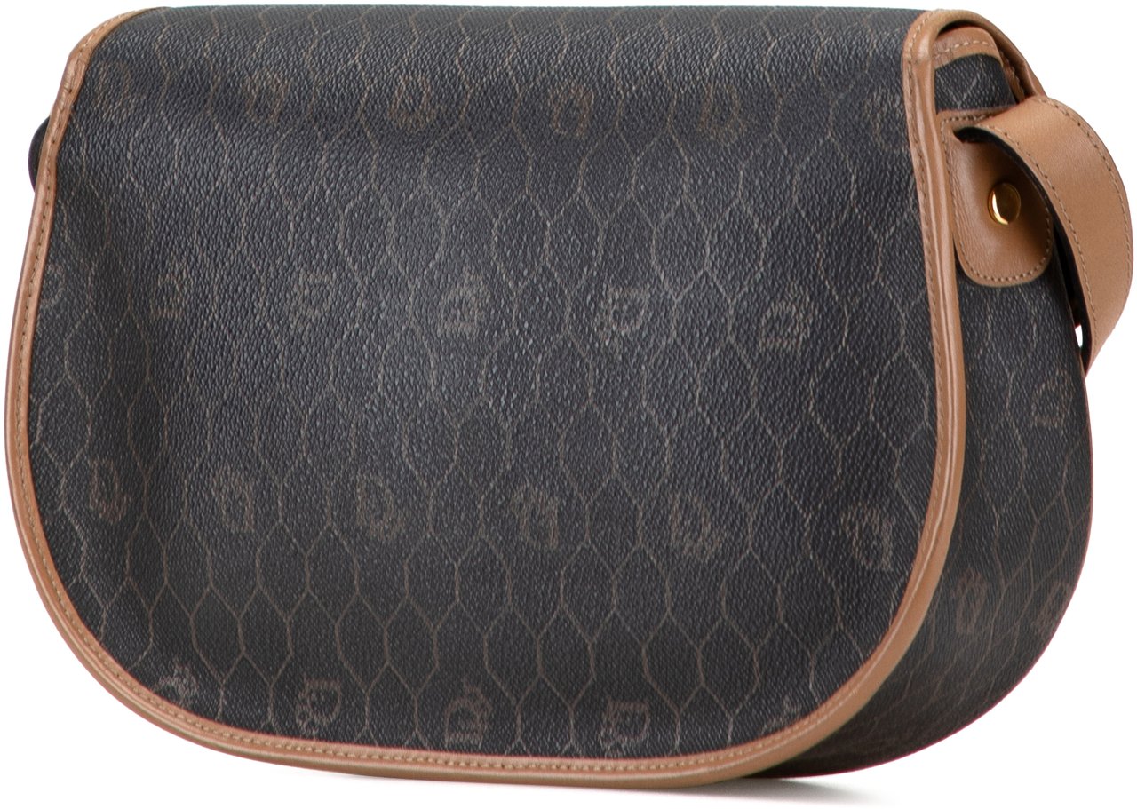 Dior Honeycomb Coated Canvas Crossbody Bruin