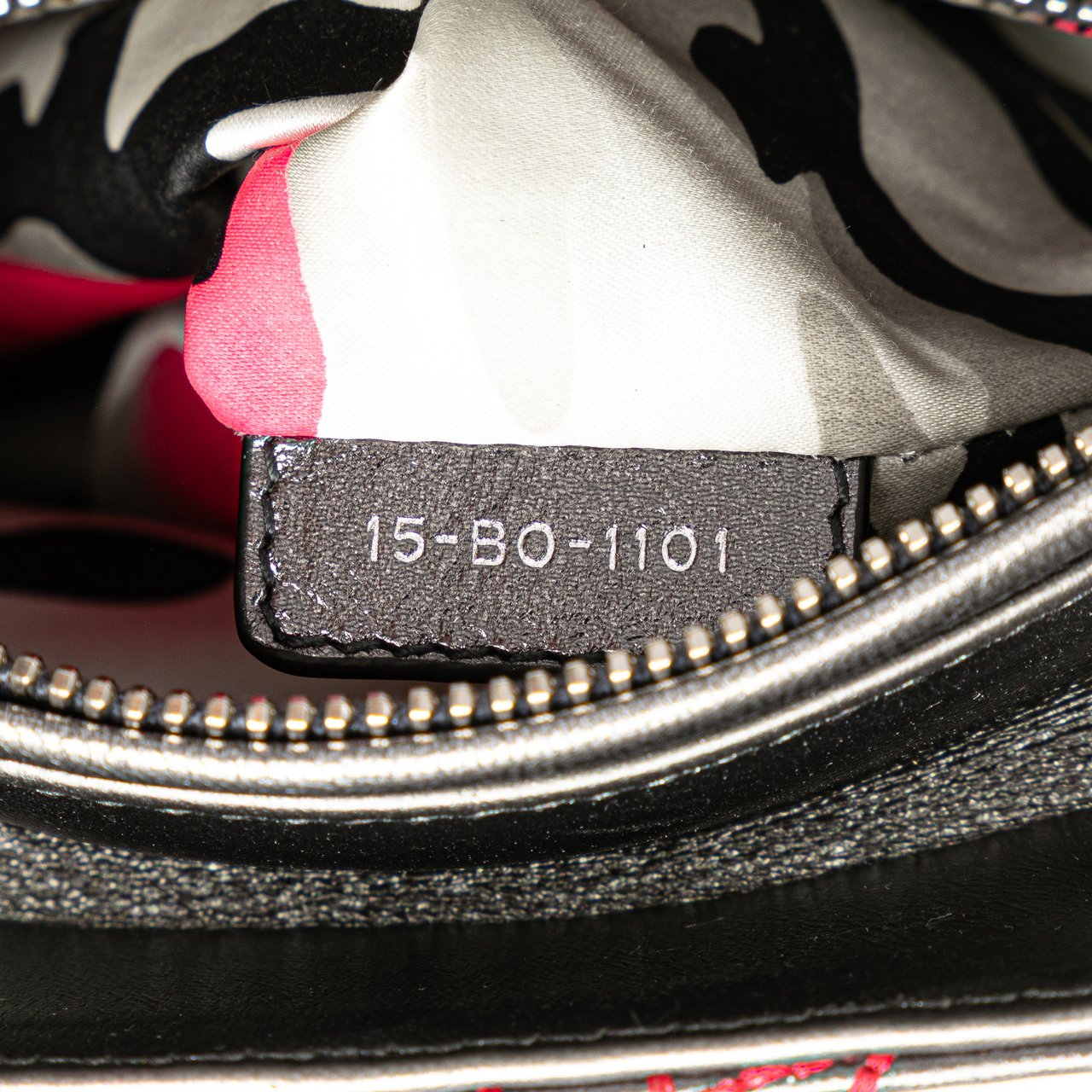 Dior Anselm Reyle Medium Metallic Lambskin Cannage Lady Dior Grijs