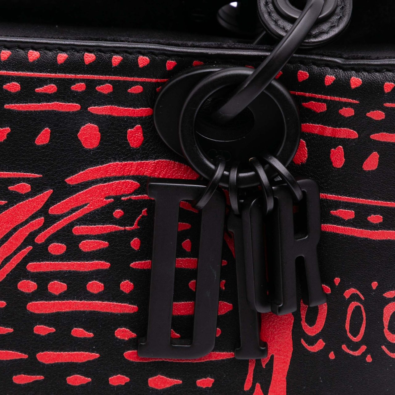 Dior Small Smooth Calfskin Painted Heart Clover Lady Dior Zwart