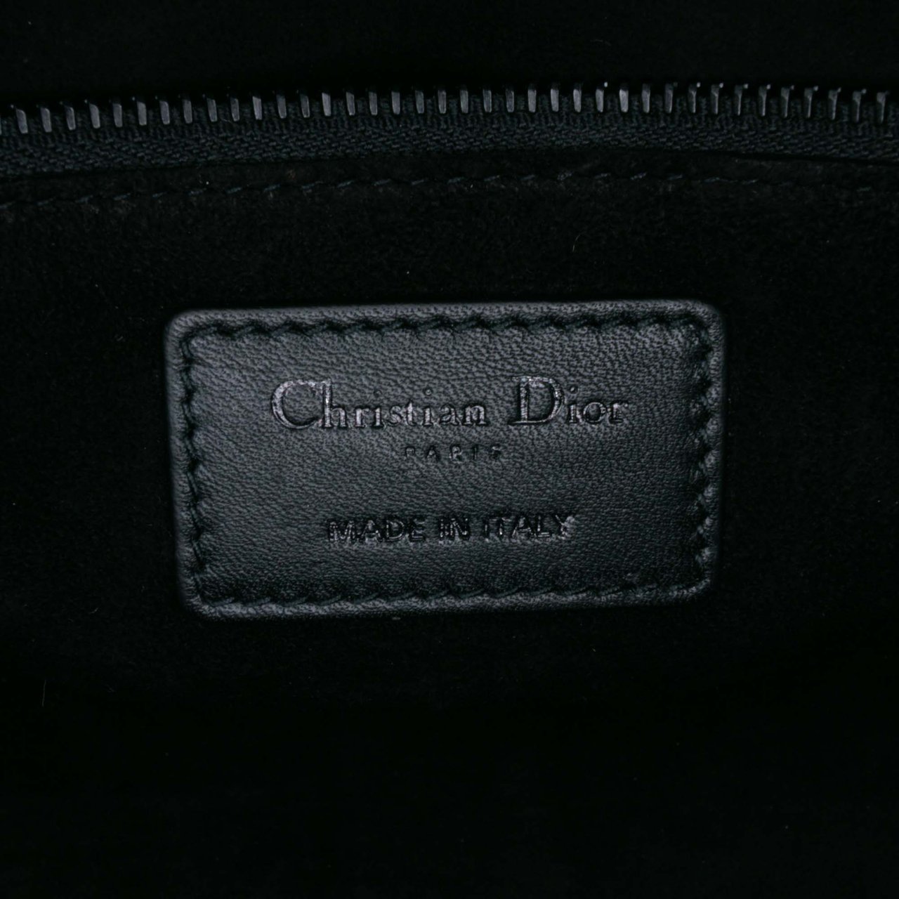 Dior Small Smooth Calfskin Painted Heart Clover Lady Dior Zwart