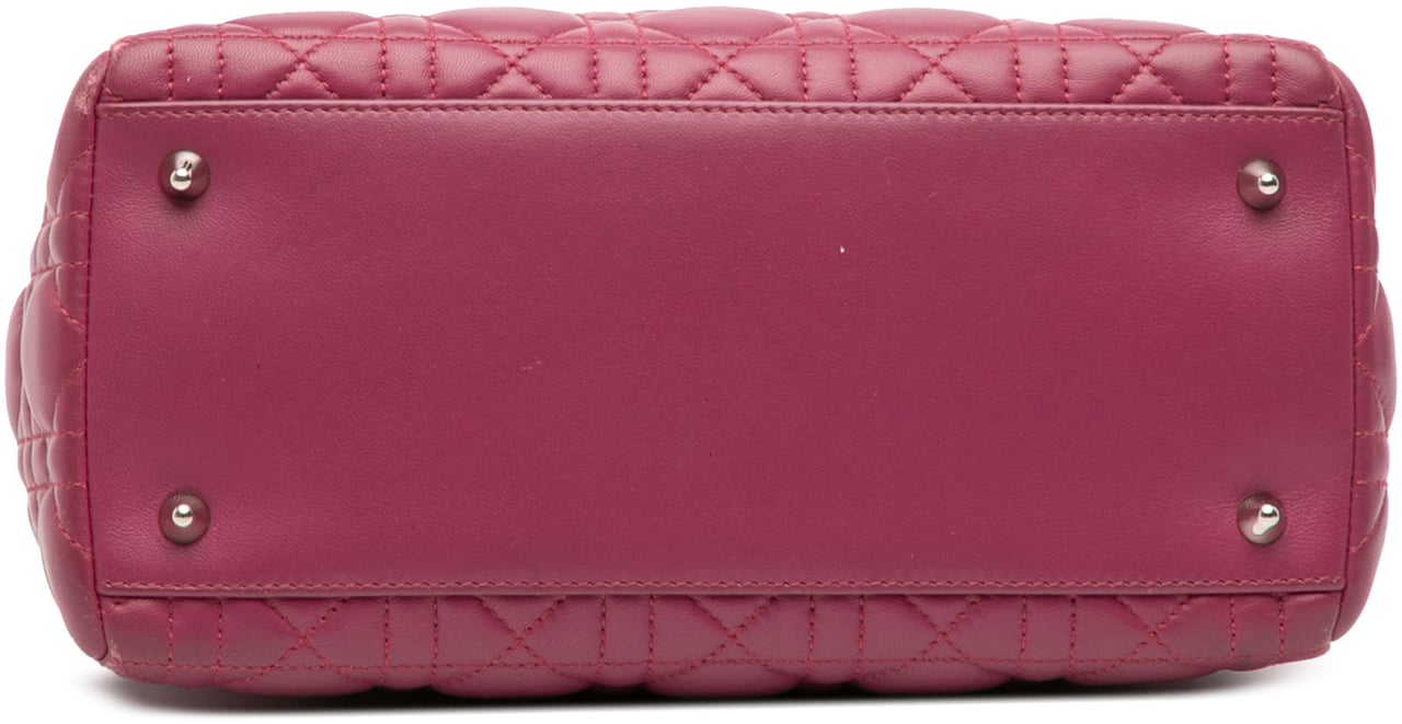 Dior Medium Lambskin Cannage Lady Dior Paars