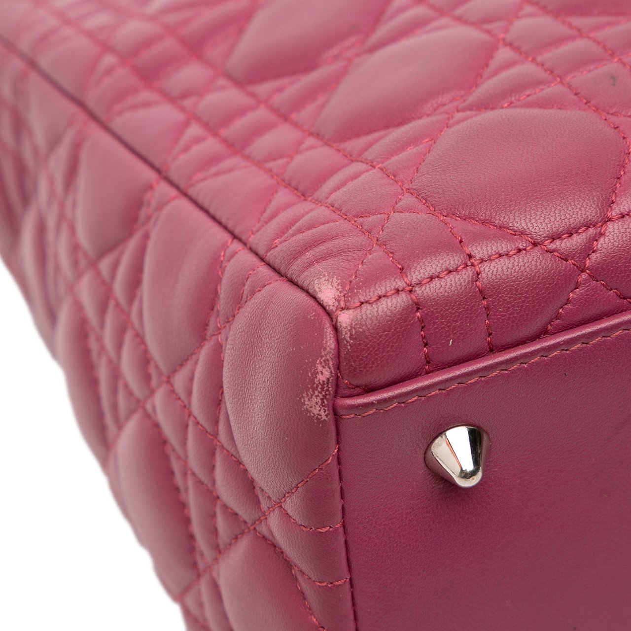 Dior Medium Lambskin Cannage Lady Dior Paars