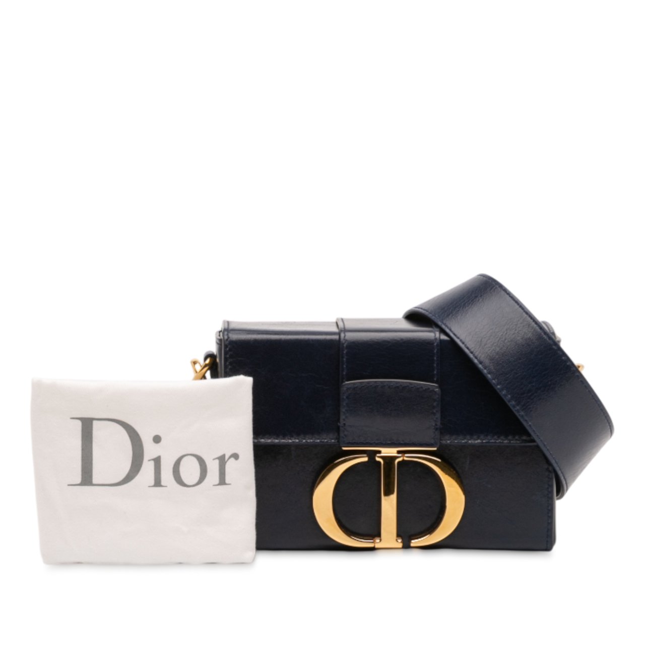Dior Leather 30 Montaigne Box Bag Blauw