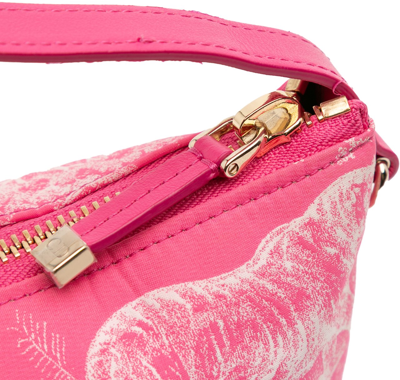 Dior Medium Technical Fabric Toile de Jouy Reverse DiorTravel Nomad Pouch Roze
