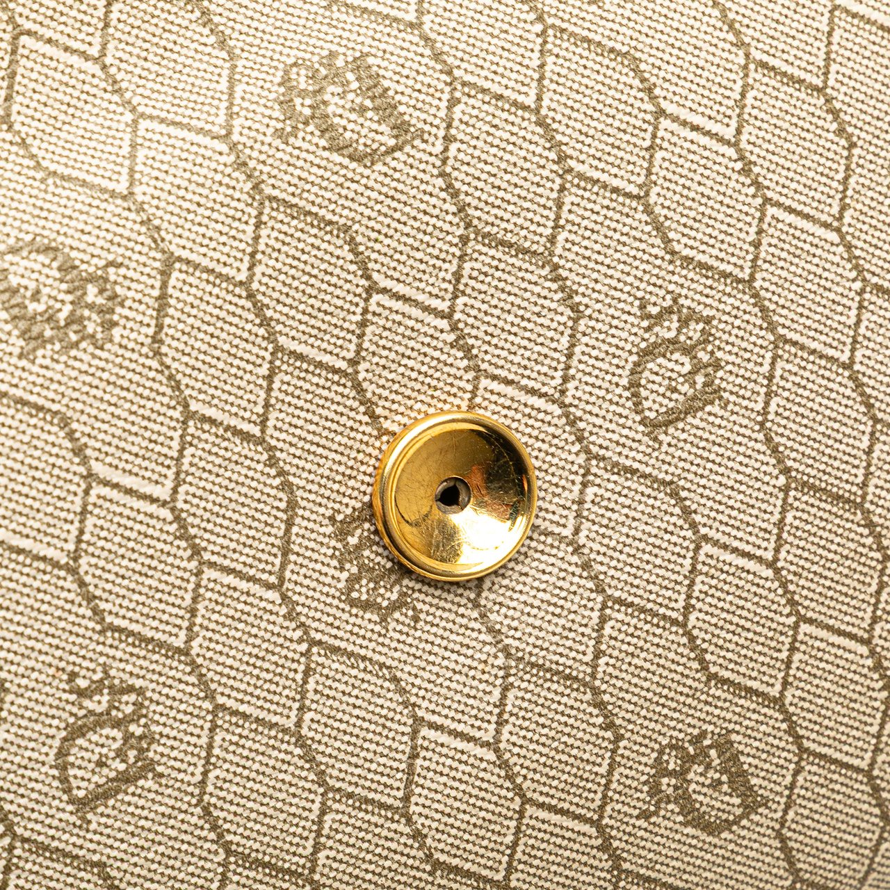 Dior Honeycomb Canvas Chain Shoulder Bag Bruin