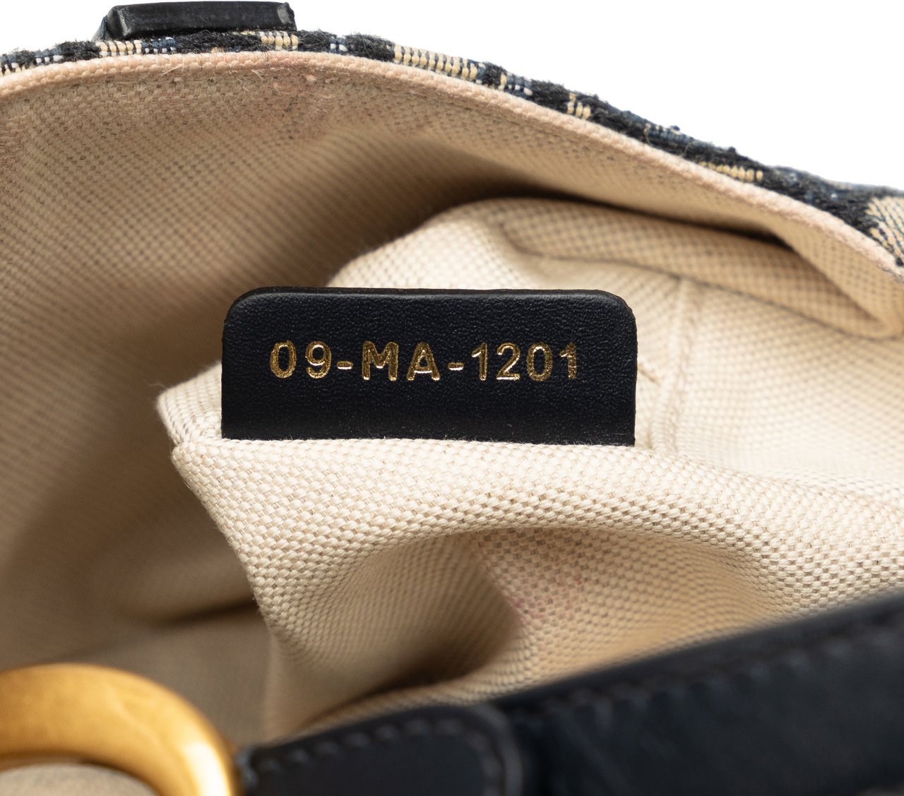 Dior Mini Oblique Canvas Saddle Bag Blauw