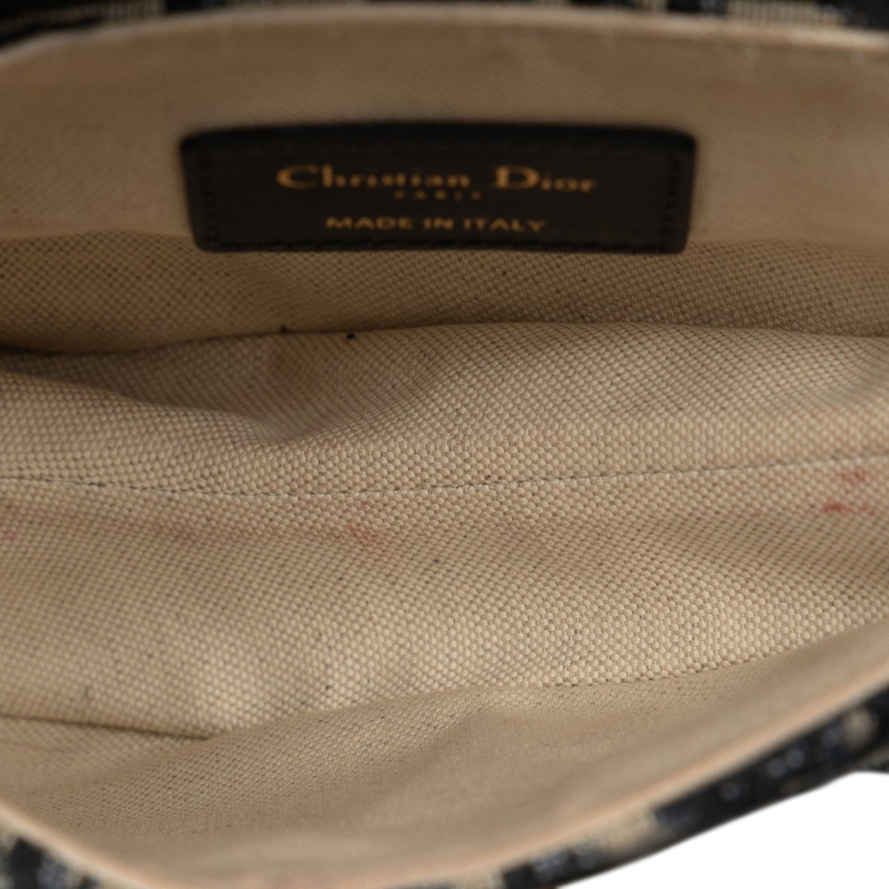 Dior Mini Oblique Canvas Saddle Bag Blauw