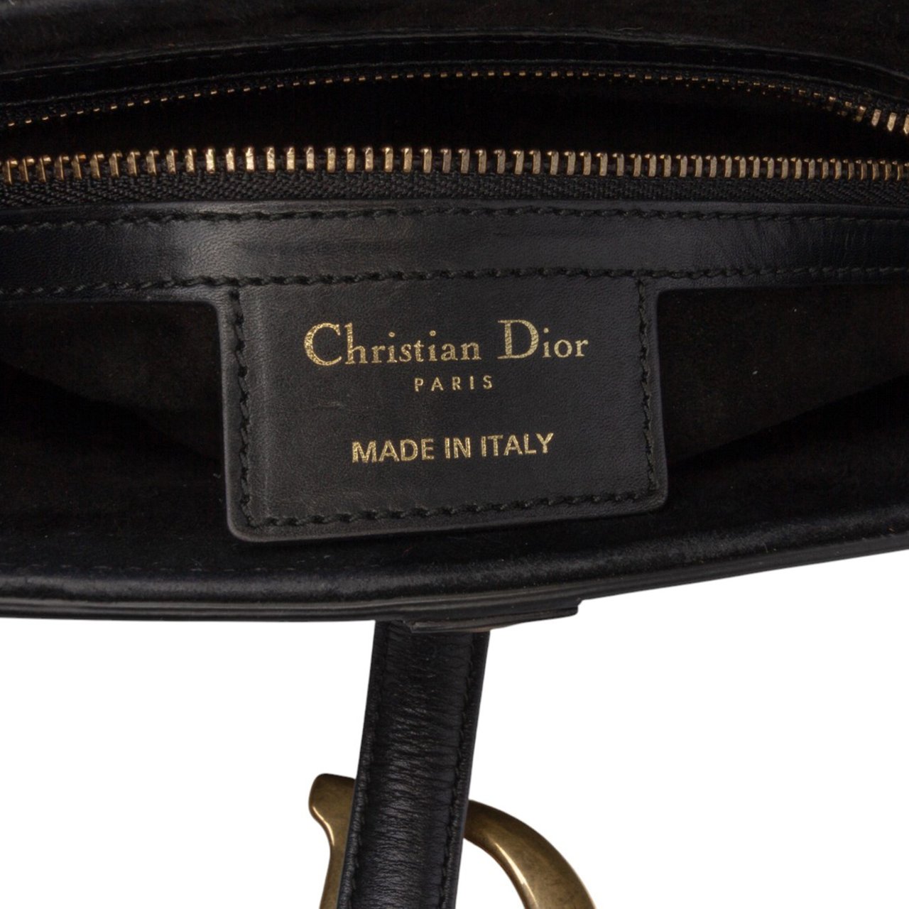 Dior Smooth Calfskin Saddle Bag Zwart